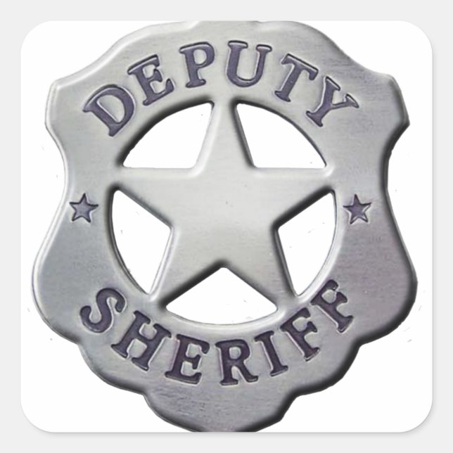 Deputy Sheriff Square Sticker (Front)