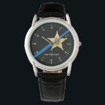 Deputy Sheriff Thin Blue Line Watch<br><div class="desc">Deputy Sheriff 5 point star Thin Blue Line Watch</div>