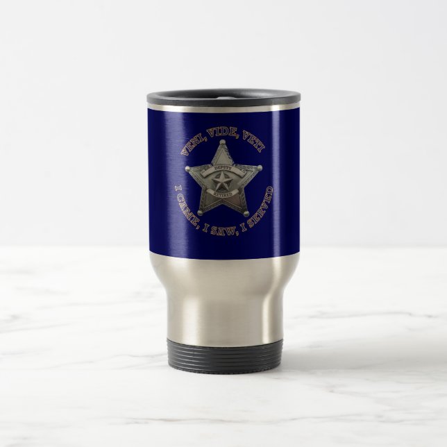 Deputy Sheriff's Badge Logo Travel Mug (Center)