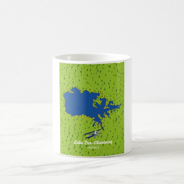 Der chantecoq France lake map Coffee Mug (Center)