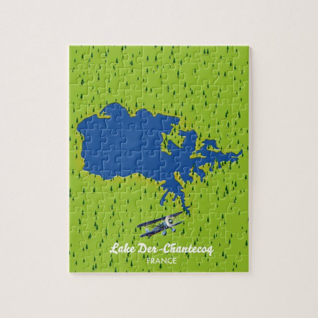 Der chantecoq France lake map Jigsaw Puzzle (Vertical)