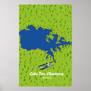 Der chantecoq France lake map Poster