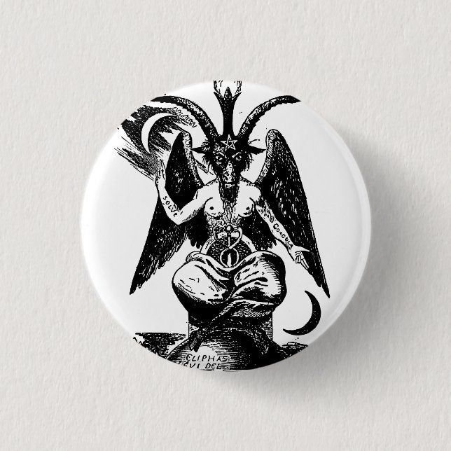 Der Daemon Baphomet 3 Cm Round Badge (Front)