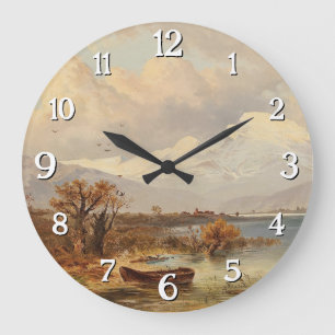Der Haider See – Emil Barbarini Large Clock