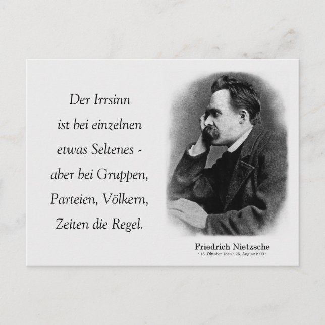 Der Irrsinn ist bei einzelnen Postcard (Front)