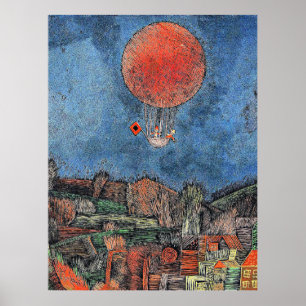 Der Luft Balloon, by Paul Klee Poster
