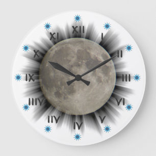 Der Mond, la lune, la luna, the moon Uhr Large Clock