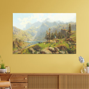 Der Murgsee in der Schweiz, Glaris Canvas Print