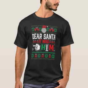 Der Santa It Was Him Christmas Ugly Sweater Matchi