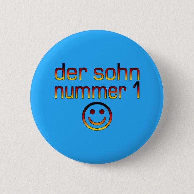 Der Sohn Nummer 1 - Number 1 Son in German 6 Cm Round Badge (Front)