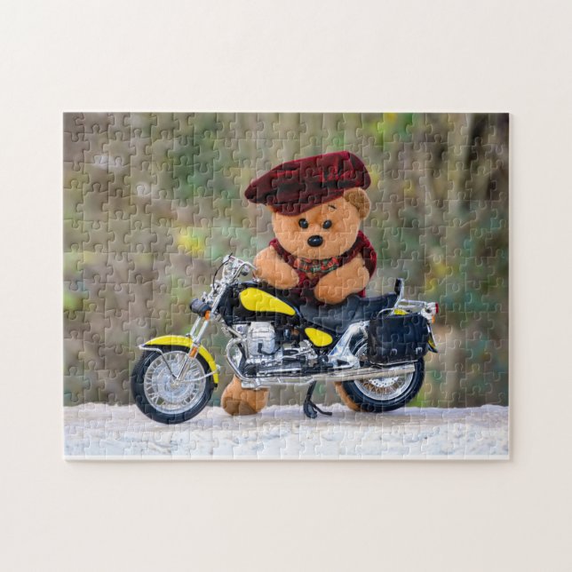 Der Teddy Biker  - Jigsaw Puzzle (Horizontal)