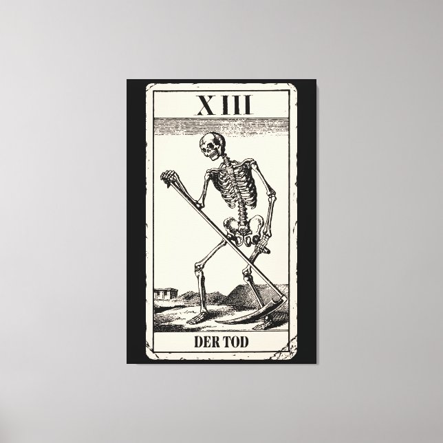 Der Tod / Death Tarot Card Canvas Print (Front)