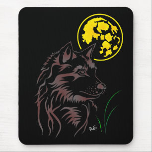 Der träumende junge Wolf Mauspad Mouse Mat