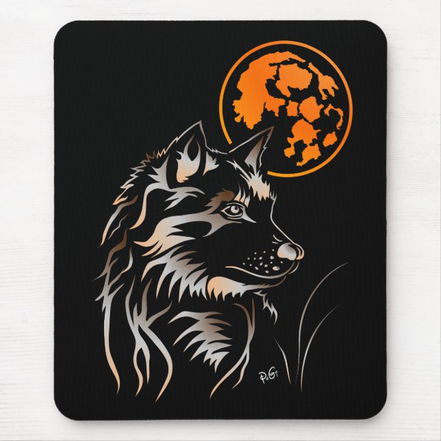 Der träumende junge Wolf Mauspad Mouse Mat (Front)