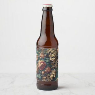 Deranged Decadence – Gothic Victorian Floral  Beer Bottle Label