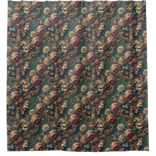 Deranged Decadence – Gothic Victorian Floral Shower Curtain