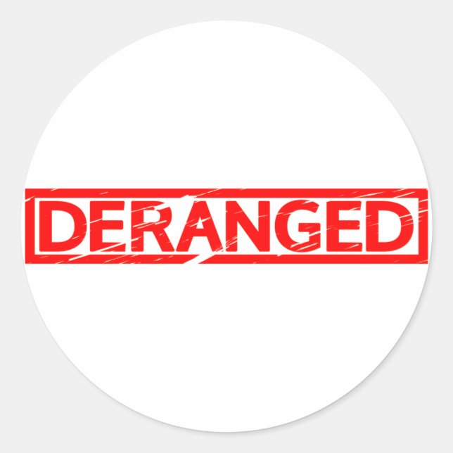 Deranged Stamp Classic Round Sticker (Front)