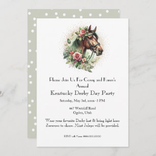 Derby Day Mint Green Invitation