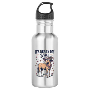 Derby Day Y’all Horse Floral Hat 532 Ml Water Bottle
