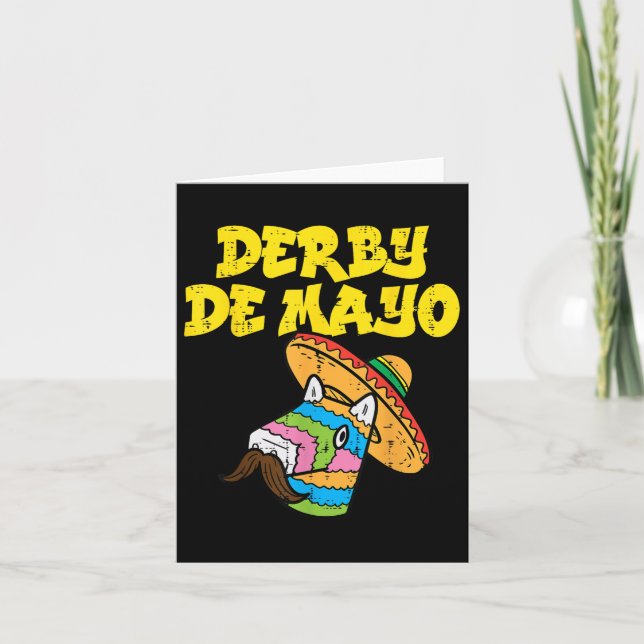 Derby De Mayo Pinata Cinco De Mayo Mexican Fiesta  Card (Front)