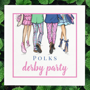 Derby Fashion Preppy Party Horse Racing Custom Napkin