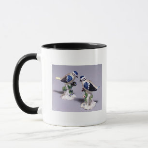 Derby figures of bluetits, c.1760 mug