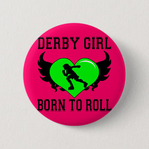 Derby Girl 6 Cm Round Badge