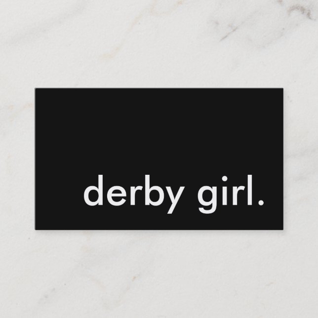 derby girl. business card (Front)