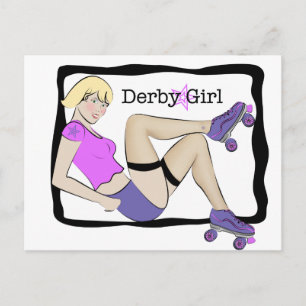 Derby Girl Postcard