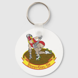 derby girl up key ring