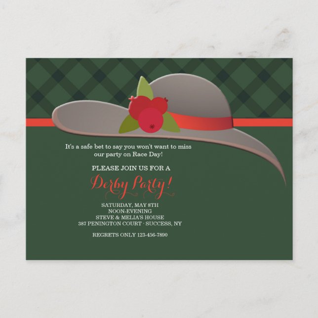 Derby Hat Post Card (Front)