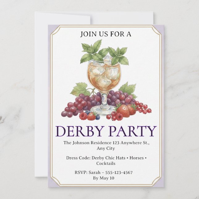 Derby Horse Icon for Invitations (Front)