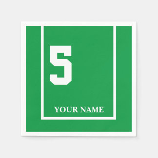 Derby Horse Race Green 5 Personalised Paper Napkin