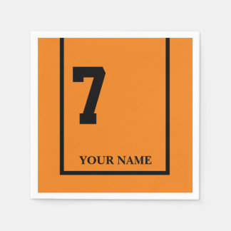 Derby Horse Race Orange 7 Personalised Napkin