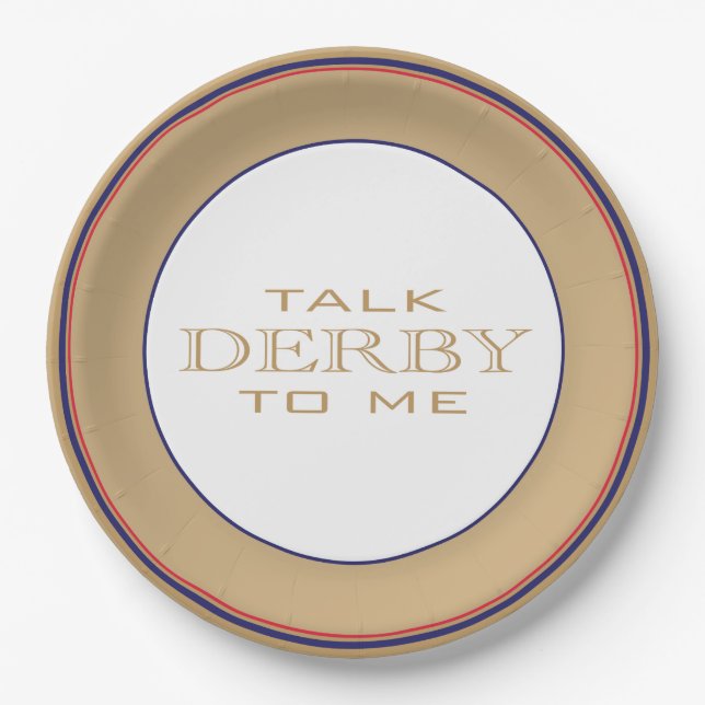Derby Horse Race Party Paper Plates (Front)