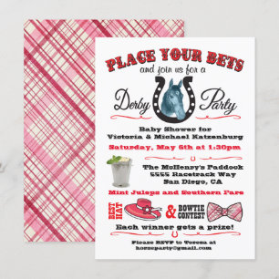 Derby Horse Racing Baby Shower invitation