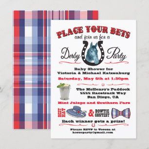 Derby Horse Racing Baby Shower invitation