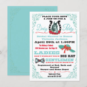 Derby Horse Racing Bridal Shower invitations