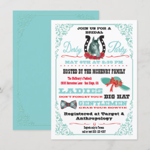 Derby Horse Racing Bridal Shower Party invitation