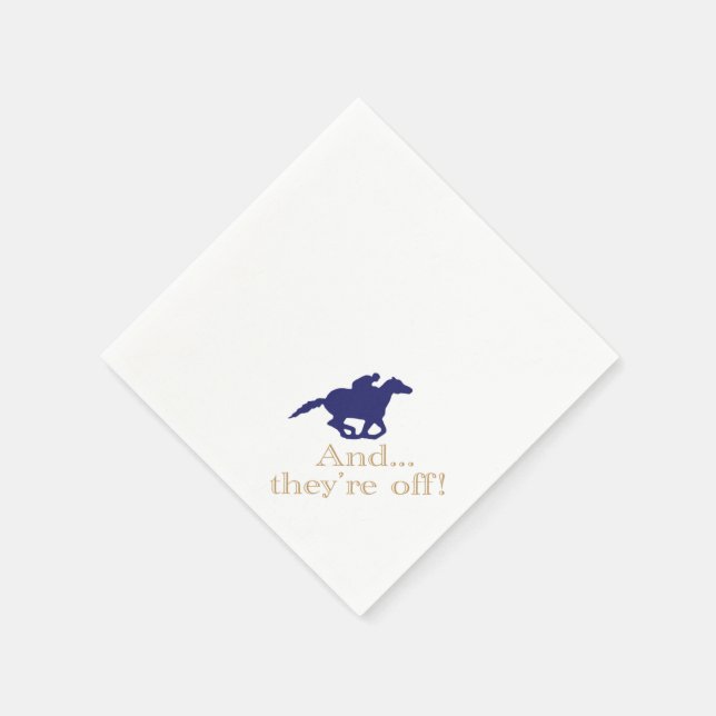 Derby Horse Racing Paper Napkins (Corner)