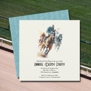 Derby Horses and Jockeys Party Invitation