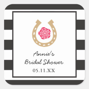Derby Horseshoe Bridal Shower Personalised Sticker