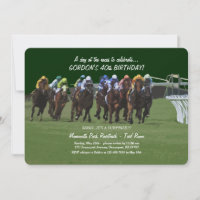 Derby Inspiration Birthday Horse Racing Invitation