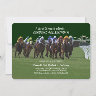 Derby Inspiration Birthday Horse Racing Invitation