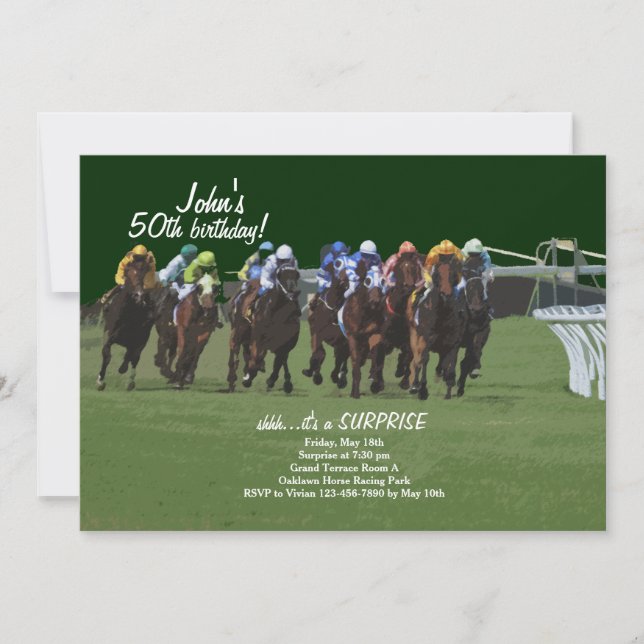Derby Inspiration Horse Racing Invitation (Front)