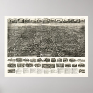 Derby (Manchester), CT Panoramic Map - 1914 Poster