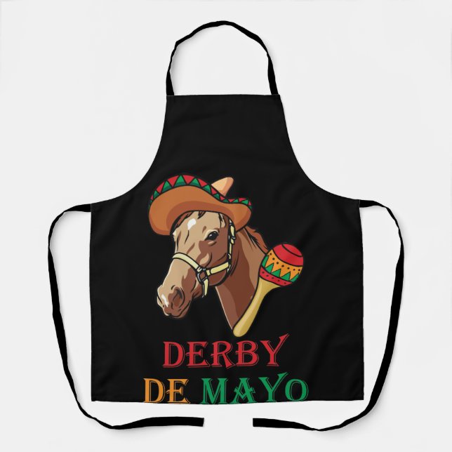 Derby Mayo Kentucky Horse Race Sombrero Mexican Apron (Front)