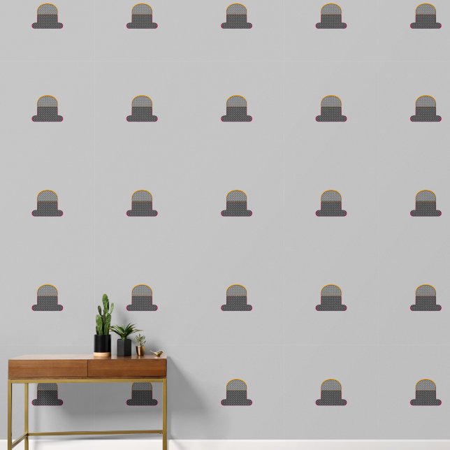 Derby On Grey  Wallpaper (Hallway)