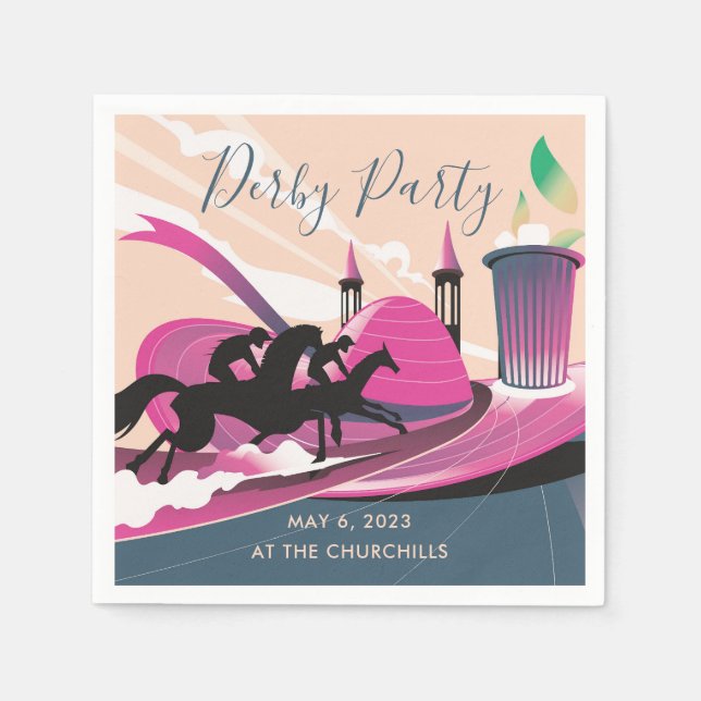 Derby Party Art Deco Napkin (Front)
