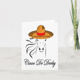 Derby Party Cinco De Mayo Horse Racing Sombrero Me Card